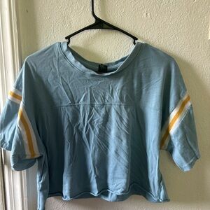 Blue cropped top